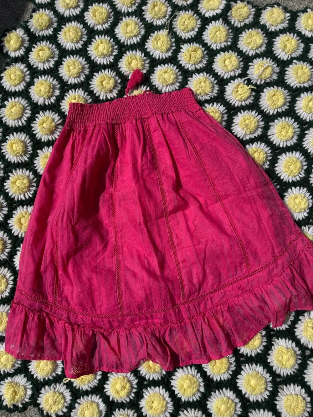 Aeropostale Fuchsia Ruffled High-Low Skirt - Picture 5 of 5